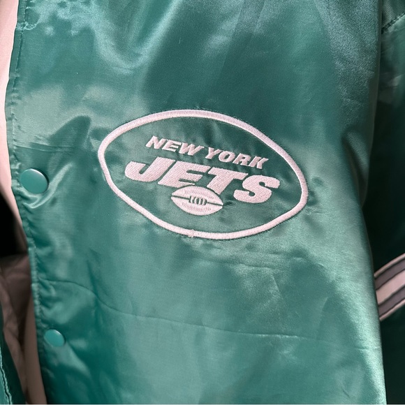 NWT Men's Jets Starter Jacket New York Jets The Pick and Roll Full Snap Jacket - Picture 8 of 16